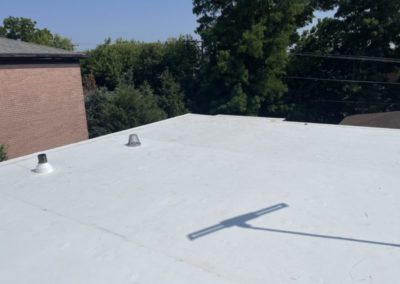 TPO single ply flat roof installed in Elgin, Illinois